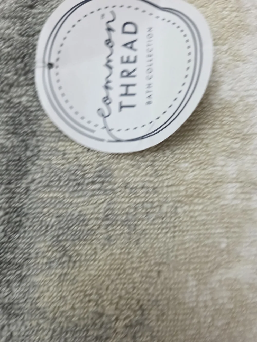 SET OF 2 New Common Thread Hand Towels Set Abstract Ikat Beige Gray White Ombre